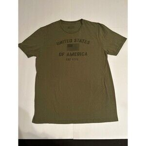 General Standard Men’s Olive Green "United States of America" Graphic T-Shirt LG